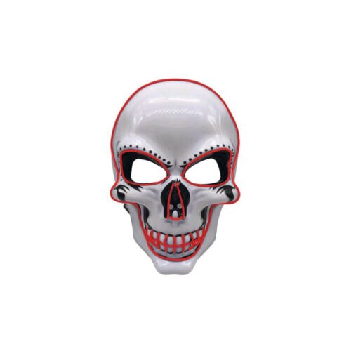  LED maska za noč čarovnic - Skull Red Cene