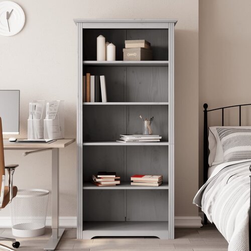 The Living Store Regal za knjige BODO sivi 82x40x173 cm od masivne borovine Cijene