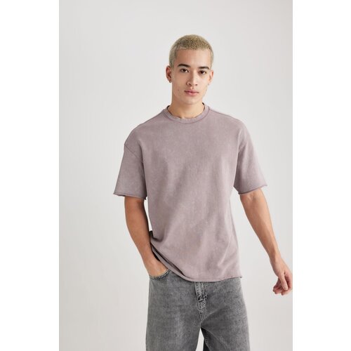 Defacto Comfort Fit Crew Neck Washed Faded Effect Short Sleeve T-Shirt Slike