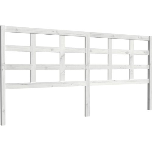 Maison Chic posteljno vzglavje - vzglavna omarica - nočna omarica belo 205,5x4x100 cm trdna borovina, (21706355) Cene