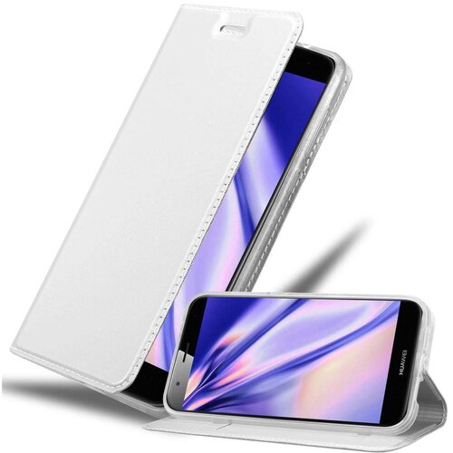 Cadorabo Huawei ASCEND G7 PLUS/G8/GX8 v klasično srebrno - Za&scaron;čitni ovitek z magnetnim zapiranjem, stoječo funkcijo in režo za kartice, (20562600) Cene