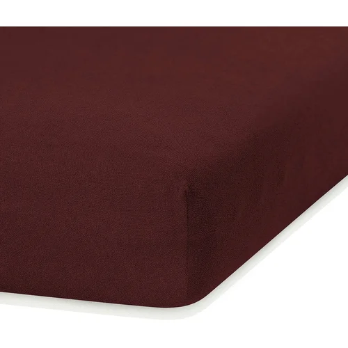 AmeliaHome Tamnosmeđa elastična plahta s visokim udjelom Ruby pamuka, 80/90 x 200 cm