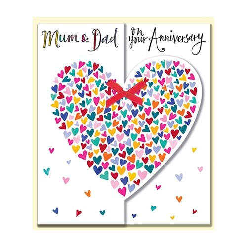 Rachel Ellen Designs čestitka mum and dad anniversary heart Slike