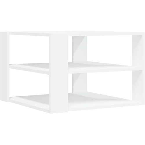 Maison Chic Klubska mizica - kavna mizica - Nizka mizica bela 59,5x59,5x40 cm inženirski les, (21753410) Slike