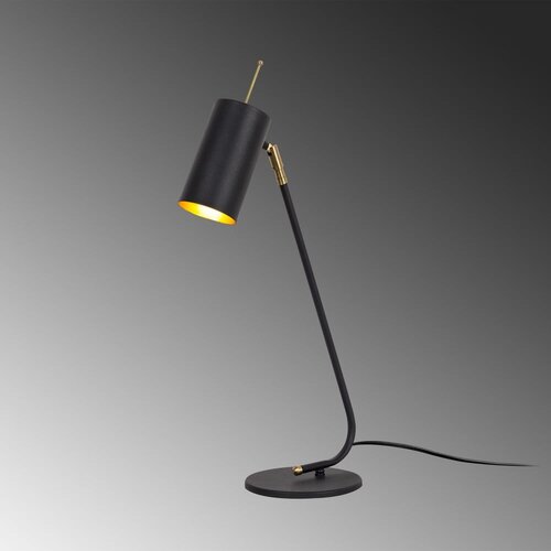 Opviq lights Črna/v zlati barvi namizna svetilka s kovinskim senčnikom (vi&amp;scaron;ina 55 cm) Sivani &amp;ndash; Slike