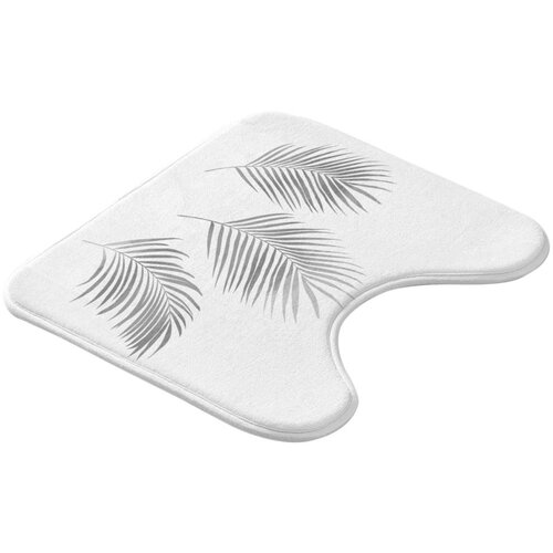 Douceur d int&amp;eacute;rieur Kopalni&amp;scaron;ka preproga za WC 45x45 cm v beli in srebrni barvi Orbella &amp;ndash; Slike