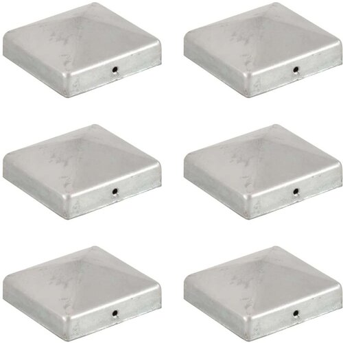 vidaXL piramidalni poklopci za stupove ograde 6 kom metalni 81 x 81 mm Cijene