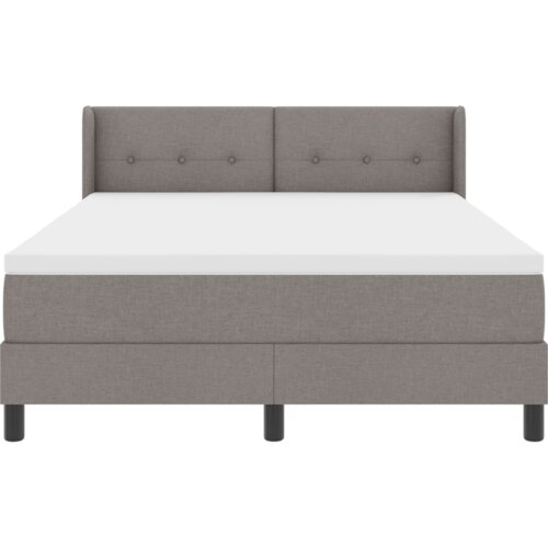  Krevet s opružnim okvirom s madracem taupe 140x200 cm Tkanina Slike