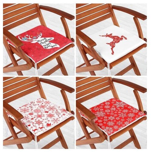 Mila Home Jastuci za sjedenje u setu 4 kom s božićnim motivom 40x40 cm Snowflakes &amp;ndash; Slike