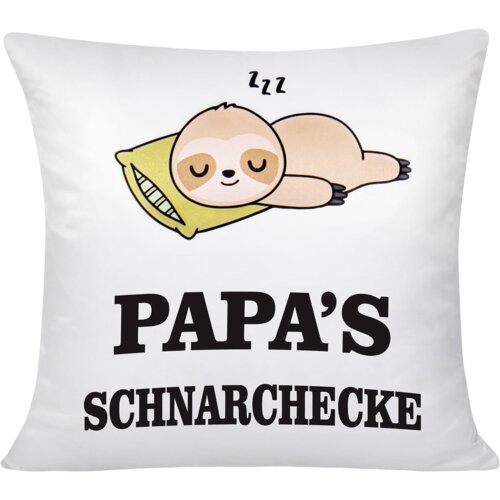 NIKCORP Prevleka za blazino Papa's Schnarchecke 40x40 cm, okrasna z napisom, &scaron;aljivo darilo za očeta, bela, (5000156634) Cene