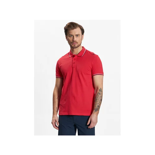 CMP Polo majica 39D8367 Rdeča Regular Fit