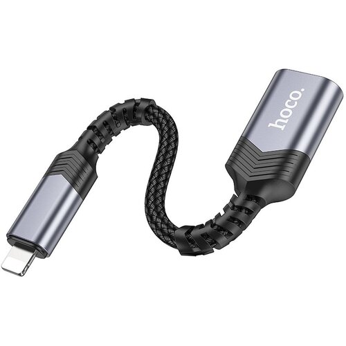 Hoco. UA24 Lightning na USB A adapter crne boje Slike