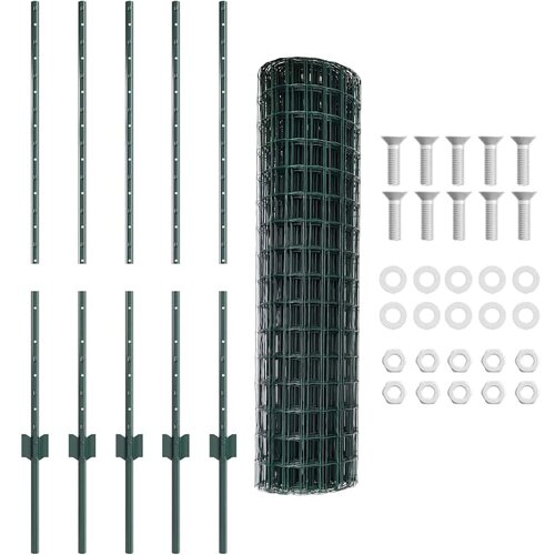 Euro ograda s postom 10 x 1 m Čelik premazan PVC-om Zelena Slike