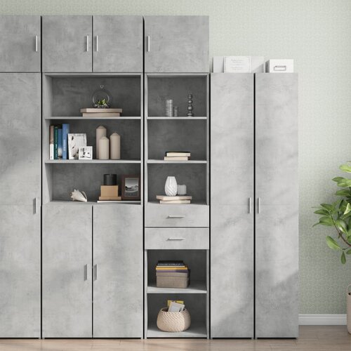 vidaXL Ozka omara za shranjevanje betonsko siva 45x42,5x225cm inž. les Cene