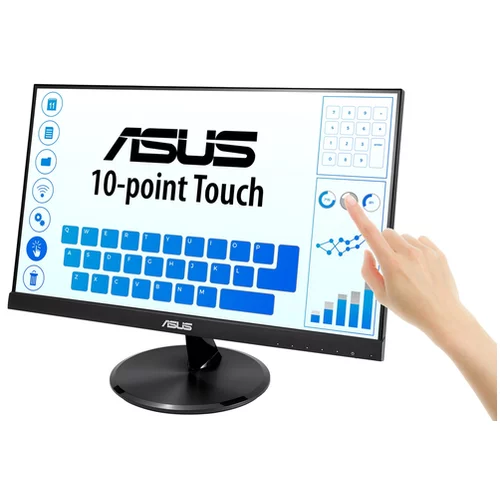 Asus monitor VT229H, FULL HD 1920x1080, 21,5 IPS, 250 cd/m2, Projective Capacitive Touch, 10-point Touch, HDMI, VGA, USB, Zvučnici, 60Hz, 5msID: EK000538093