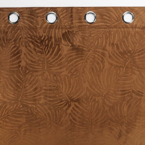 Douceur d int&amp;eacute;rieur Rjava žametna zavesa 140x240 cm Analia &amp;ndash; Slike