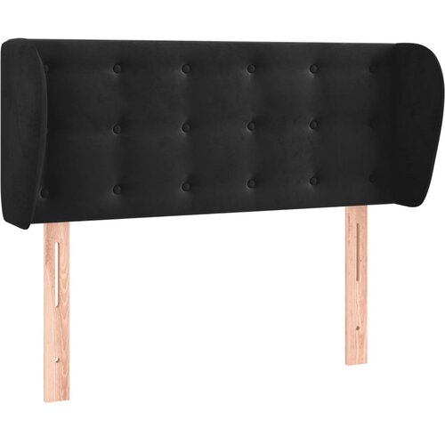 Maison Chic posteljno vzglavje - vzglavna omarica - nočna omarica z u&amp;scaron;esi črno 93x23x78/88 cm žamet, (21712337) Slike