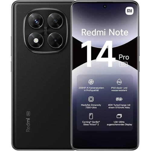 Xiaomi Refabrikovani mobilni telefon Redmi Note 14 5G, 6.67", 108 MP, 20 MP, 6/128GB, Grade-C, Midnight Black Cene