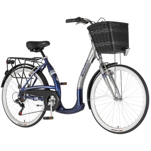 Visitor bicikl city vintage 26" alu 18" v-brake 6 brzina 155-178cm (s/m) plavo srebrni perla uv 1262103 Cene