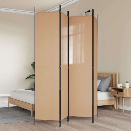  4-panelni pregradni zid Bež 200 x 220 cm Tkanina - Bež 200 x 220 cm Cene