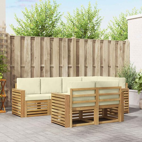  Set vanjskih sofa 7 pcs Bijela i krem 251 x 132,5 x 73 cm Cene
