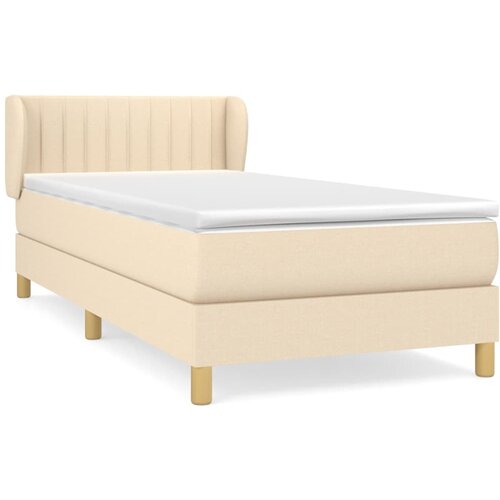 Maison Chic Box spring postelja - Vzmetna postelja z vzmetnico krem 100x200 cm blago SL923, (21889659) Slike