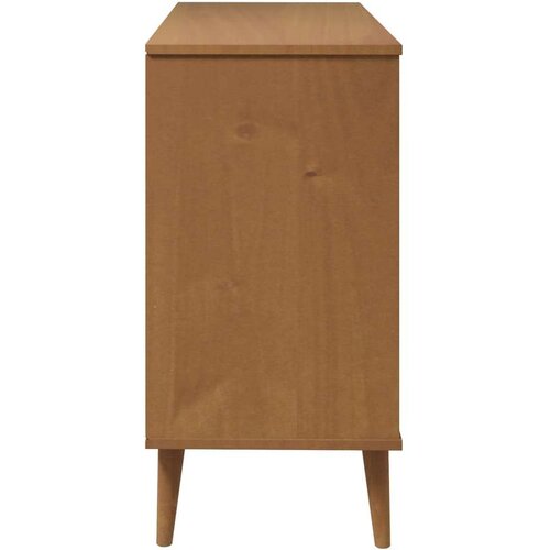 VidaXL Predalnik MOLDE rjav 113x40x80 cm trdna borovina Slike