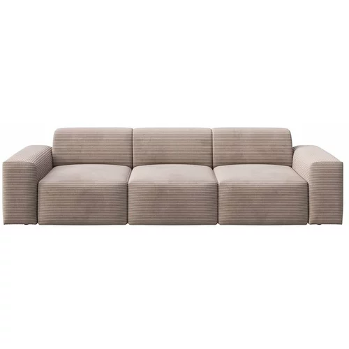 MESONICA Bež sofa od samta 285 cm Fluvio –