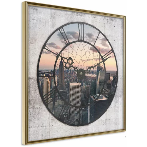  Poster - City Clock (Square) 50x50