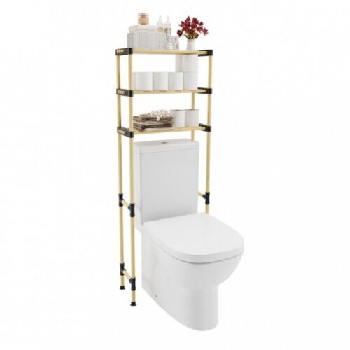  Polica drvena za kupatilo 51x20x136 cm SEO-8180 Slike