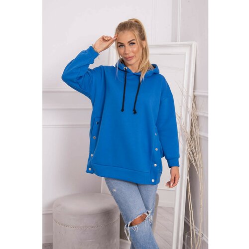 Kesi Insulated sweatshirt with press studs mauve blue Slike