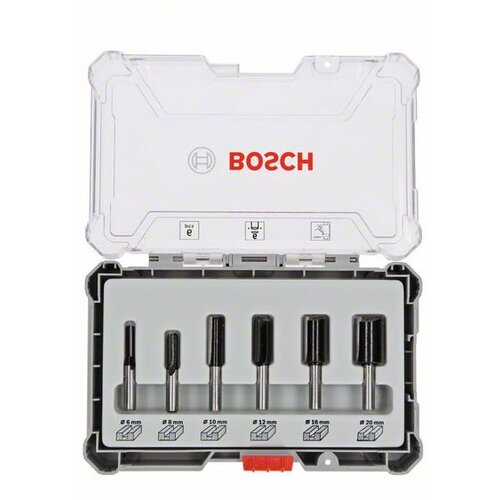Bosch 6-delni komplet ravnih rezkarjev za žlebove in utore 6mm 2607017465 Slike
