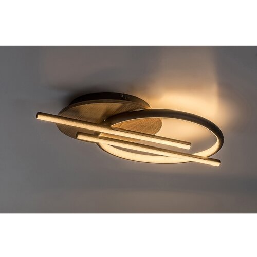 Rabalux LED plafonjera Arash, 40W, CCT na wall switch, 53x35cm, Crna Slike