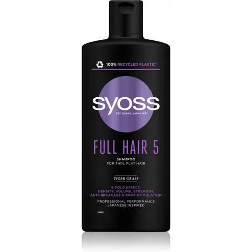 Syoss Full Hair 5 Shampoo šampon za krhke lase za oslabljene lase za suhe lase 440 ml za ženske