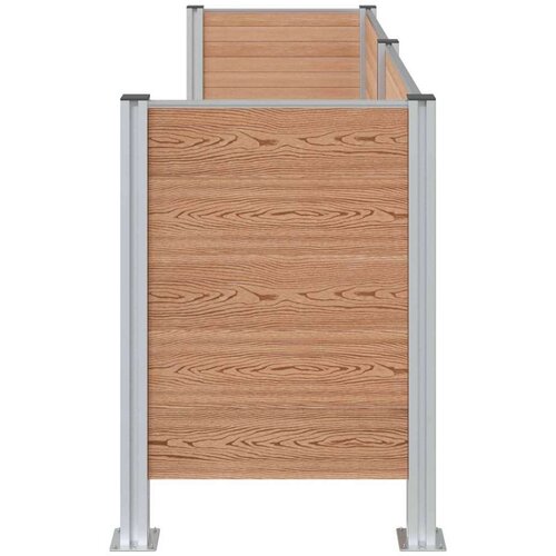  Ograda za kante za smeće Smeđa 237 x 85 x 115 cm Aluminij i WPC Slike