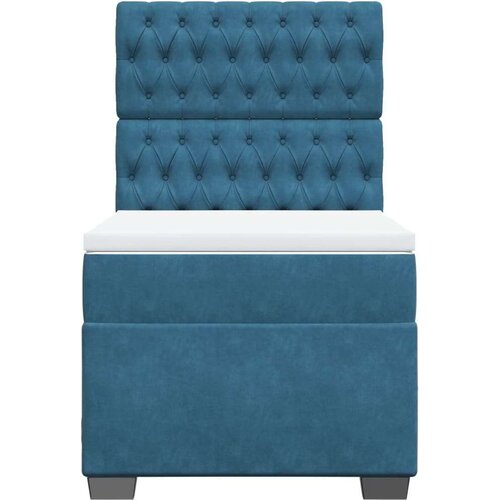 VidaXL box spring krevet s madracem plavi 100x200 cm bar&amp;scaron;unasti Slike