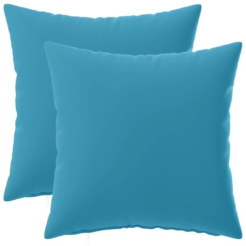  Jastuk s jastukom HEERLEN 2 kom. Svjetloplava Poliester - Svjetloplava 40 x 40 cm 2 Slike