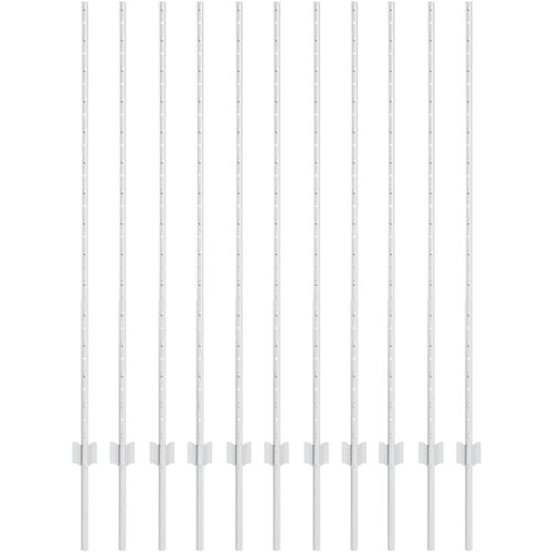 vidaXL Steber ograje. 11 pcs srebrna 140 cm Jeklo, (5000157790) Cene