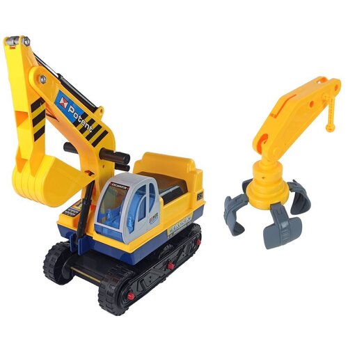 Lean Toys Otro&amp;scaron;ki Poganjalec bager s premično roko rumena Slike