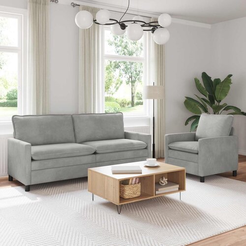  Set sofe 2 pcs Svjetlosiva Bar&amp;scaron;un Slike