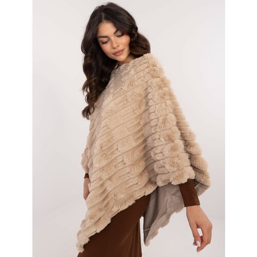 Wool Fashion Italia Poncho-AT-PN-2347.88-beige Slike