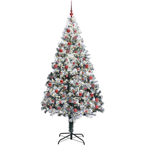 VidaXL Umjetno božićno drvce s 300 LED svjetlima Zelena 210 x 135 cm Slike