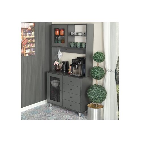 Hanah home Vi&amp;scaron;enamjenska komoda Grano 96, 96 x 187 x 40 cm, Antracit Slike