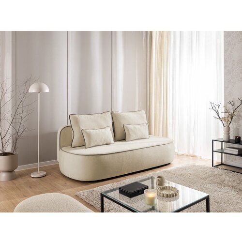 Ropez Bež/smeđe-siva bar&amp;scaron;unasti sklopiva/s prostorom za odlaganje sofa 210 cm Saga &amp;ndash; Slike