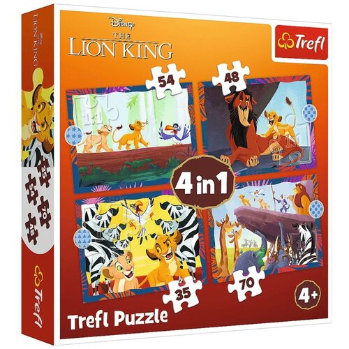 Slagalica 4 u 1" - Hrabri kralj lavova / Disney Kralj lavova Trefl 34653 Cijene