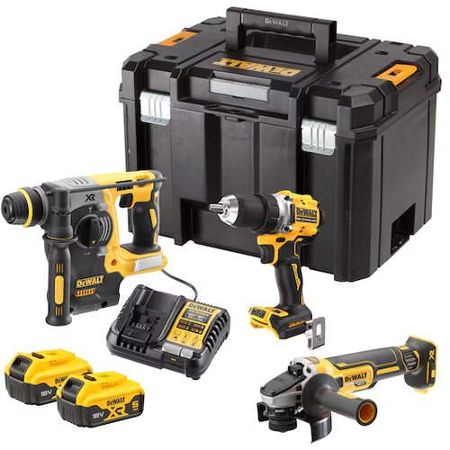 Dewalt DCK330P2T aku set 3 alata 18V xr bez četkica (DCD800 + DCH273 + DCG405) 2x5.0Ah Slike
