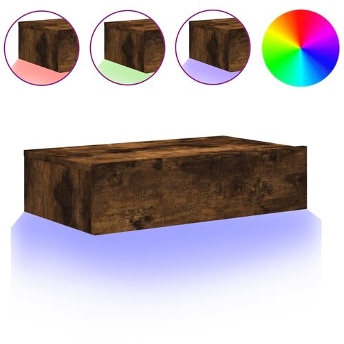 Maison Chic TV omarica - TV stojalo - Televizijska omarica z LED lučkami dimljeni hrast 60x35x15,5 cm, (21698858) Cene