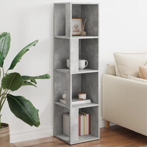 The Living Store Kotna omarica betonsko siva 33x33x132 cm iverna plo&amp;scaron;ča - Kotna Omarica, (21430774) Slike