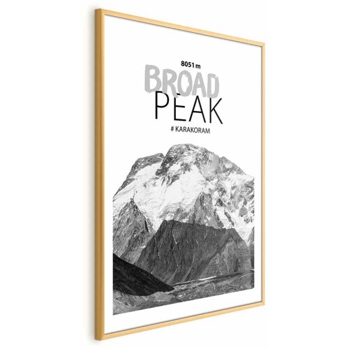  Plakat Broad Peak 21x30 Zlatni okvir s margom Cijene
