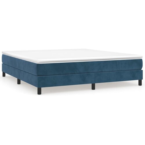 Maison Chic Box spring postelja - Vzmetna postelja z vzmetnico temno modra 160x200 cm žamet SL6428, (21900525) Cene